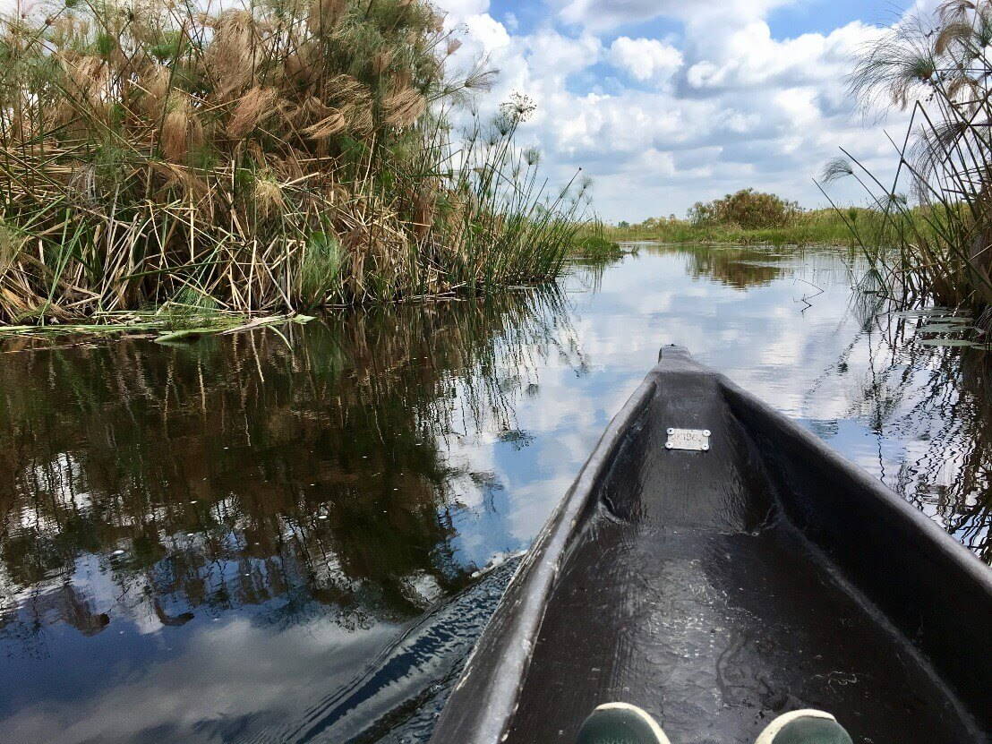 Varen door de Okavango Delta met een kano